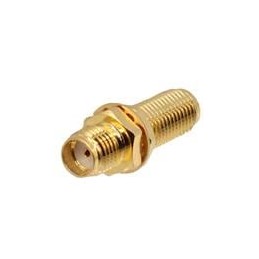1 pcs : CGM-1180-FB-SMA-09 - RF Adapters - In Series SMA Female to SMA Female Bulkhead Adapter, DC-18 GHz