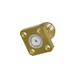 1 pcs : 142-1701-571 - RF Connectors / Coaxial Connectors SMA 4 HOLE FLANGE JACK GOLD W/EMI