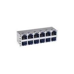 1 pcs : SS-73100-082 - Modular Connectors / Ethernet Connectors 2x1 High Temp RJ45 StackJack