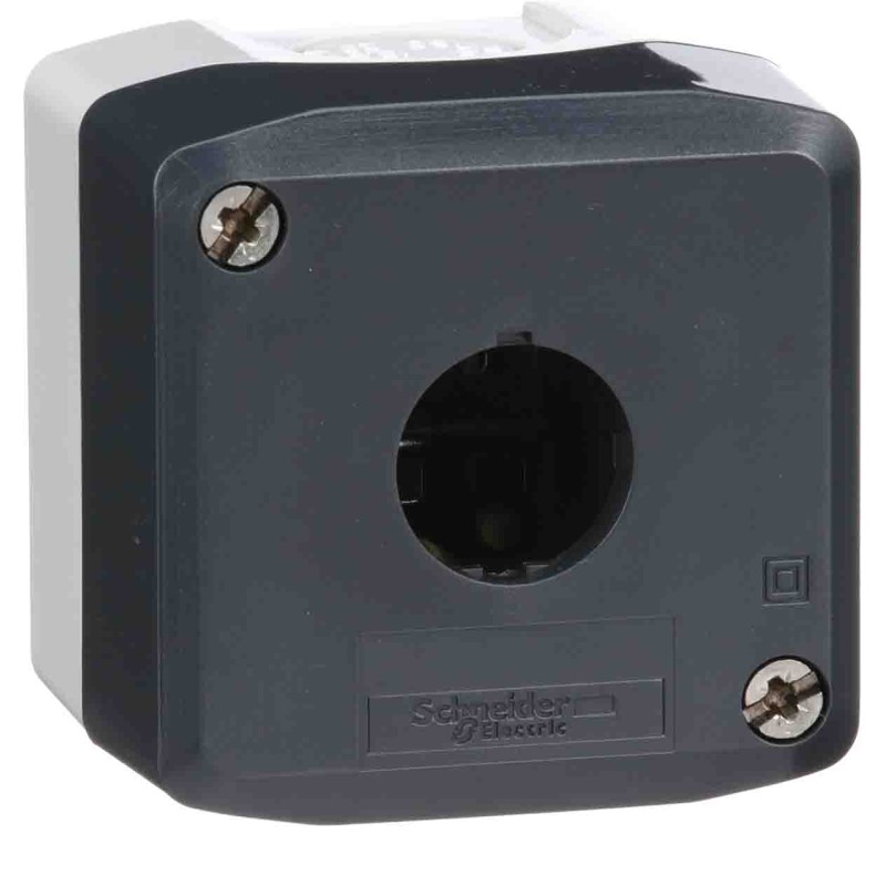 1 pcs - Schneider Electric Light Grey Polycarbonate XAL Control Station Enclosure - 1 Hole 22mm Diameter