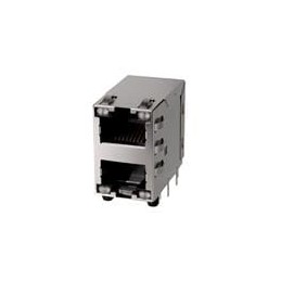 1 pcs : SS-74500-043 - Modular Connectors / Ethernet Connectors 2x1 Shielded Stack Jack