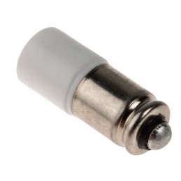 1 pcs - RS PRO White LED Indicator Lamp, 28V ac/dc, Midget Groove Base, 6mm Diameter, 2070mcd