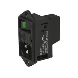 1 pcs : DD11.0121.1111 - AC Power Entry Modules No illumination QC 10A No Drawer