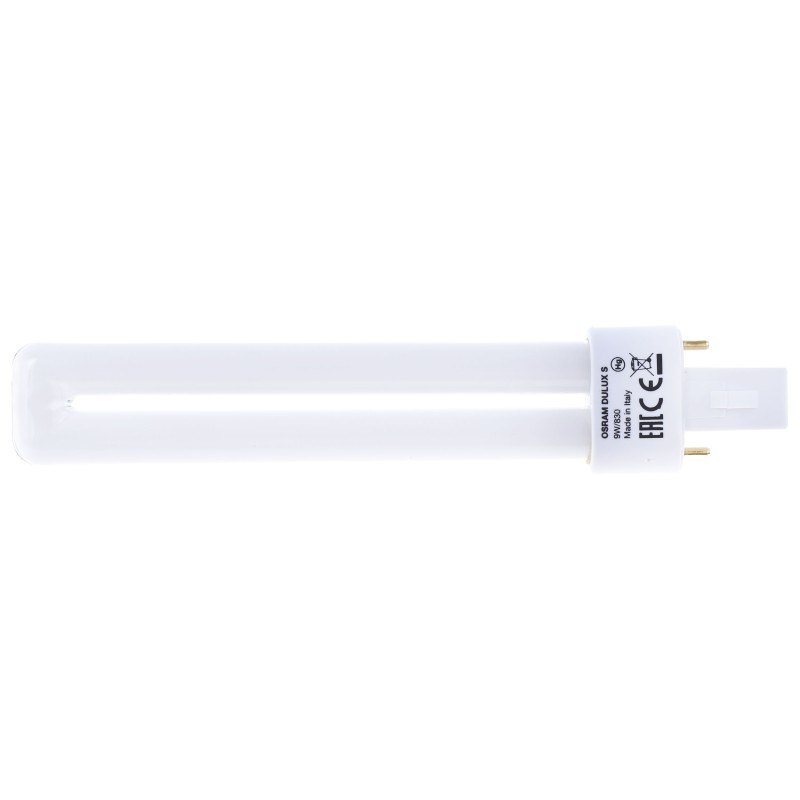 1 pcs - G23 DULUX Quad Tube Shape CFL Bulb, 9 W, 3000K, Warm White Colour Tone