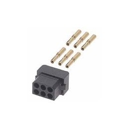 1 pcs : M80-8880605 - Power to the Board 3+3 POS DIL FEMALE 24-28 AWG