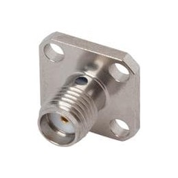1 pcs : SF2950-6081 - RF Connectors / Coaxial Connectors SMA F FlangMountConn 4 Hole Solder Pot