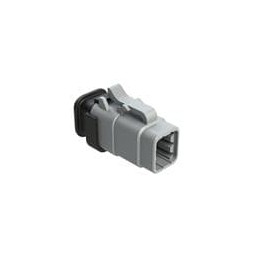 1 pcs : ATM06-6S-SR01GY - Automotive Connectors 6 Pin Plug w/Strn Rlf