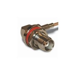 1 pcs : 122454 - RF Connectors / Coaxial Connectors TNC R/A BULKHEAD JACK 316/U