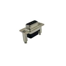 1 pcs : DE09-SE-1-BL - D-Sub Standard Connectors CONN D-SUB RCPT 9POS VERT SLDR