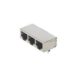 1 pcs : 09455511123 - Modular Connectors / Ethernet Connectors RJ Industrial RJ45 3-port Jack Cat5, solder, angled