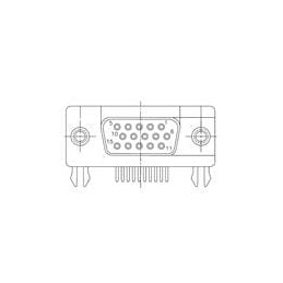 1 pcs : 17EBH-015S-AM010 - D-Sub High Density Connectors D-SUB HD R/A