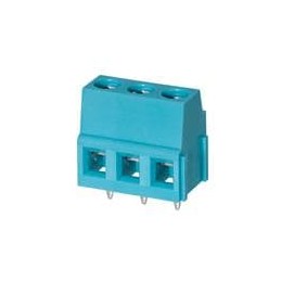 1 pcs : TB007-508-03BE - Fixed Terminal Blocks Terminal block, screw type, 5.08 , horizontal, 3 poles, CUI Blue, slotted screw, 