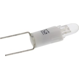 1 pcs - RS PRO White LED Indicator Lamp, 12V ac/dc, Bi-Pin Base, 4.25mm Diameter, 850mcd