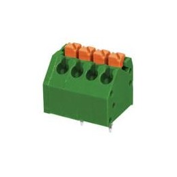 1 pcs : TBL002A-350-04GR-2OR - Fixed Terminal Blocks Terminal block, screwless, 3.50, 45, 4 poles, green w orange tab
