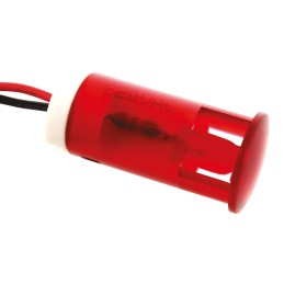 1 pcs - Apem Red Panel Mount Indicator, 220V ac, 12mm Mounting Hole Size, Lead Wires Termination
