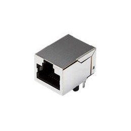 1 pcs : CRJ005-M1-TH - Modular Connectors / Ethernet Connectors RJ jack, 1 port, 8P10C, 6u, shielded, no LED, magnetic
