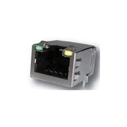 1 pcs : RJE48-188-14A1 - Modular Connectors / Ethernet Connectors 1 PORT 8P R/A LOW PRFL CAT5e