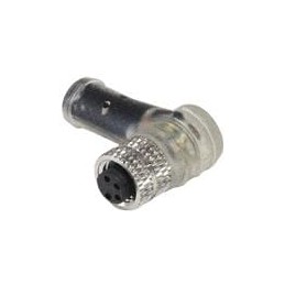 1 pcs : PXPPNP08RAF04ACL015PVC - Sensor Cables / Actuator Cables M8 A-coding 4P Female Right Angle Molding Cable With LED PNP0.2