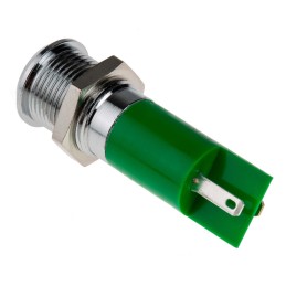 1 pcs - RS PRO Green Panel Mount Indicator, 230V ac, 14mm Mounting Hole Size, IP67