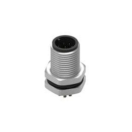 1 pcs : 643150100308 - Standard Circular Connector WRCIRC M12 Screw Coding A Panel Solder Bucket Metal with Front Panel Nut M12 