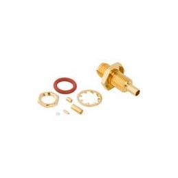 1 pcs : 901-10805 - RF Connectors / Coaxial Connectors RP SMA Straight Crimp Jack Bulkhead 1.32 mm Micro-cable 50 Ohm IP67