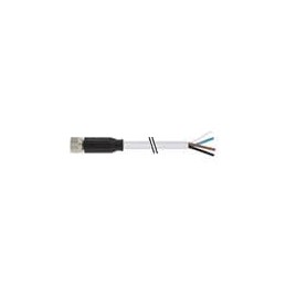 1 pcs : 7000-08061-2110500 - DIN Connectors M8 female 0 with cable, PVC 4x0.25 gy UL/CSA 5m