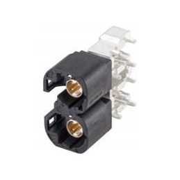 1 pcs : D4S21J-40MA5-A - RF Connectors / Coaxial Connectors Right Angle Plug PCB w/Housing T&R Black