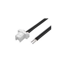 1 pcs : 221959-1024 - Rectangular Cable Assemblies CLIKMatetoPigtail (OTS) Cable Asmbly 2mm Ptch Sngl Row 600mm Lngth 2 Ckts Wht