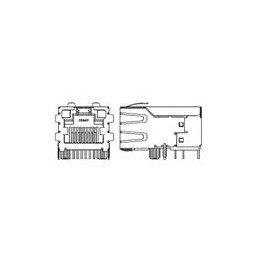 1 pcs : SI-51005-F - Modular Connectors / Ethernet Connectors RJ45 Connector