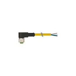 1 pcs : 7000-12321-0130500 - Circular DIN Connectors M12 female 90 with cable, PVC 3x0.34 ye UL/CSA 5m