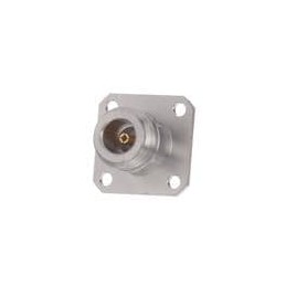 1 pcs : R161404000W - RF Connectors / Coaxial Connectors N / SQUARE FLANGE JACK RECEPTACLE WITH SOLDER POT CONTACT