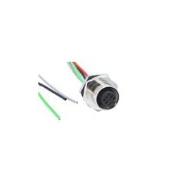 1 pcs : FPM12A05I12CF02 - Sensor Cables / Actuator Cables M12 5P FML BRSS/NKL FRNT M16 12 PIGTAIL