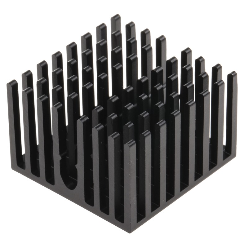 1 pcs - Heatsink, Universal Square Alu, 20.3K/W, 27 x 27 x 18mm, Adhesive Foil