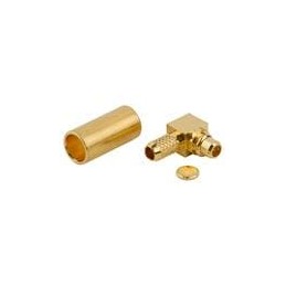 1 pcs : 908-43500 - RF Connectors / Coaxial Connectors R/A CRIMP PLUG RG-316DS GOLD