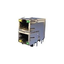 1 pcs : RJSAE-5F80-02 - Modular Connectors / Ethernet Connectors Stacked Mod Jack