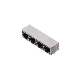 1 pcs : E5J88-032-01-L - Modular Connectors / Ethernet Connectors 8P8C Jack 1x4-Port w/o LEDs 1.5A 125V