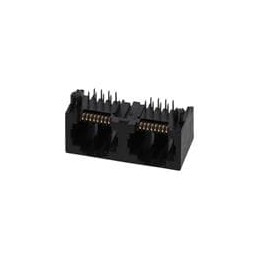 1 pcs : 44248-0057 - Modular Connectors / Ethernet Connectors Ganged Inv Modjack N k No Shld 2 Port 8/8