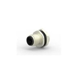1 pcs : T4132412041-000 - Circular Metric Connectors M12,FRONT MOUNT,MALE B,4P,SOLDER WIRE