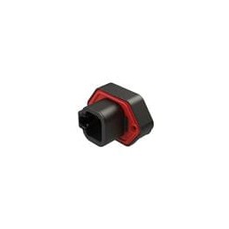 1 pcs : ATP13-4P-BM01BLK - Automotive Connectors 4Pos 90deg PCB Flng Mnt Rcpt Gold pins