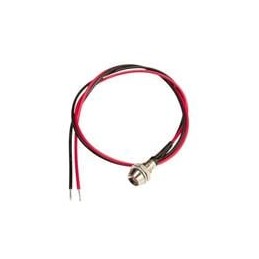 1 pcs : MPR5RDW12.0 - LED Panel Mount Indicators 5mm Red Dif 12in Mtl Panel Mnt Ind.