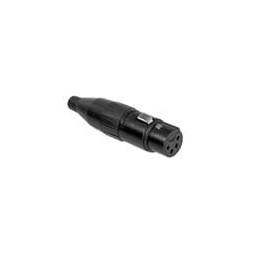 1 pcs : AC4FB - XLR Connectors 4 Pole XLR Female Cable Connector Machined Contacts Black Finish