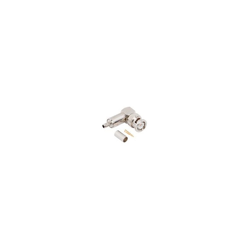 1 pcs : 112725 - RF Connectors / Coaxial Connectors BNC R/A CRIMP PLUG RG223,142