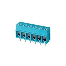 1 pcs : TB001-500-06BE - Fixed Terminal Blocks Terminal block, screw type, 5.00, horizontal, 6 poles, CUI Blue, slotted screw, P