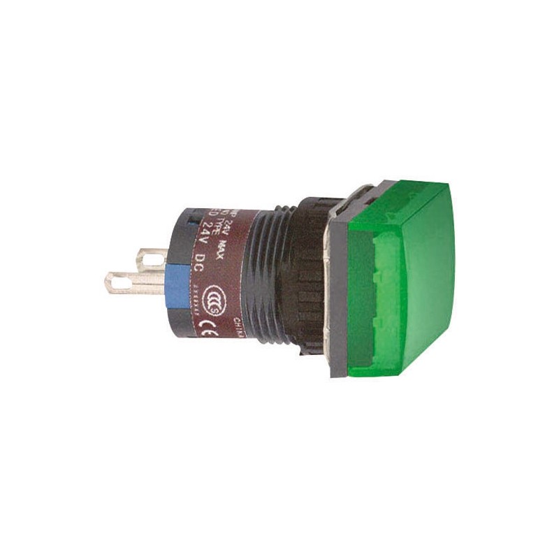 1 pcs - Schneider Electric, Harmony XB6, Panel Mount White LED Pilot Light, 16mm Cutout, IP65, 24V