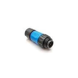 1 pcs : C016 30H006 210 10 - Standard Circular Connector 6+PE MALE STRT BLUE SODR GLD IN ST RELF