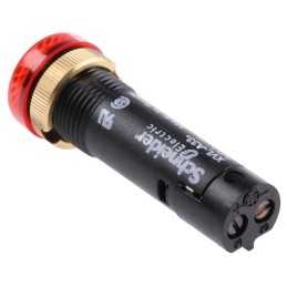 1 pcs - Schneider Electric, Panel Mount Red LED Pilot Light, 12mm Cutout, IP40, IP65, 24V dc