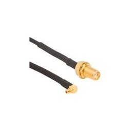 1 pcs : 245106-02-M0.25 - RF Cable Assemblies SMA Bkhd Jck to MMCX RA Plg RG-174 0.25m