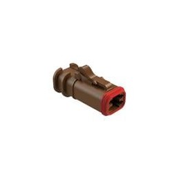 1 pcs : AT06-4S-OMBRN - Automotive Connectors 4 Pin Overmold Plug Socket, BROWN