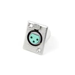 1 pcs : D4FBXAU - XLR Connectors CONN PANEL MOUNT FML