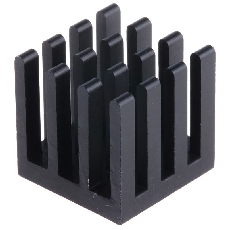 1 pcs - Heatsink, Universal Square Alu, 18.6K/W, 14 x 14 x 14mm, Conductive Foil